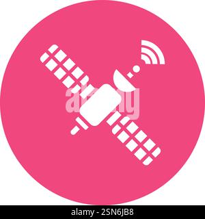 Satellite Vector Icon Design Illustration Stock Vector