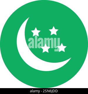 Half moon Vector Icon Design Illustration Stock Vector
