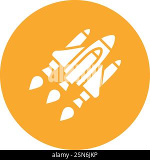Space shuttle Vector Icon Design Illustration Stock Vector