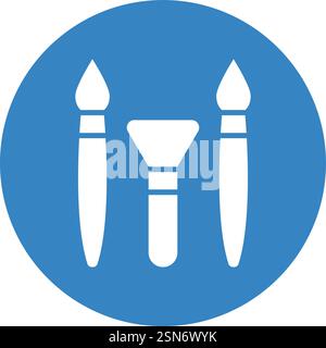 Makeup brushes Vector Icon Design Illustration Stock Vector