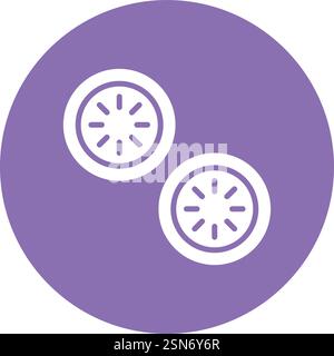 Cucumber slice Vector Icon Design Illustration Stock Vector
