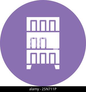 Book shelf Vector Icon Design Illustration Stock Vector