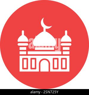 Mosque Vector Icon Design Illustration Stock Vector