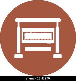 Bus stop Vector Icon Design Illustration Stock Vector