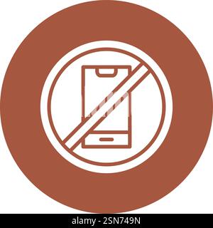 No phone Vector Icon Design Illustration Stock Vector