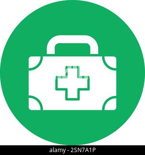 First aid kit Vector Icon Design Illustration Stock Vector