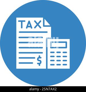 Tax Vector Icon Design Illustration Stock Vector