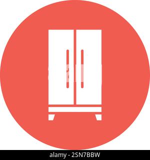Fridge Vector Icon Design Illustration Stock Vector