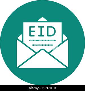 Eid card Vector Icon Design Illustration Stock Vector