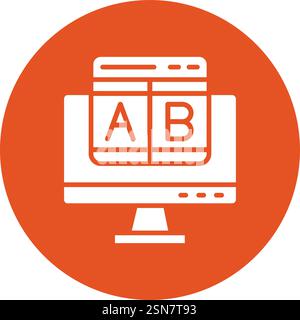 Ab testing Vector Icon Design Illustration Stock Vector