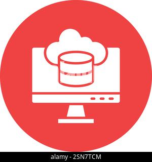 Cloud database Vector Icon Design Illustration Stock Vector