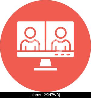 Video chat Vector Icon Design Illustration Stock Vector