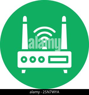 Wifi router Vector Icon Design Illustration Stock Vector