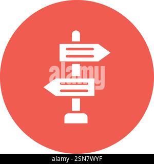 Directional sign Vector Icon Design Illustration Stock Vector