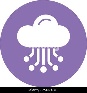 Cloud Hosting Vector Icon Design Illustration Stock Vector