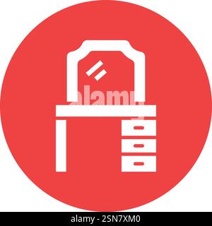 Dressing table Vector Icon Design Illustration Stock Vector
