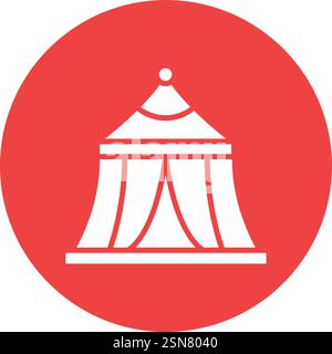 Circus tent Vector Icon Design Illustration Stock Vector