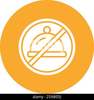 No eating Vector Icon Design Illustration Stock Vector