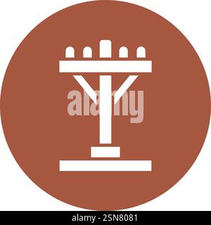 Electric pole Vector Icon Design Illustration Stock Vector