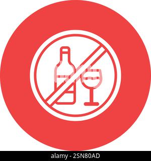No alcohol Vector Icon Design Illustration Stock Vector
