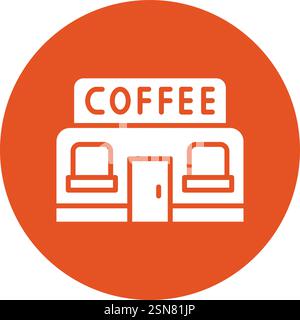 Coffee shop Vector Icon Design Illustration Stock Vector