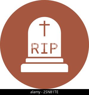 Grave Vector Icon Design Illustration Stock Vector