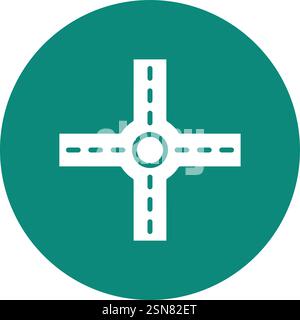 Crossroad Vector Icon Design Illustration Stock Vector