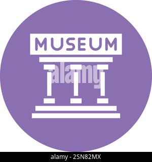 Museum Vector Icon Design Illustration Stock Vector