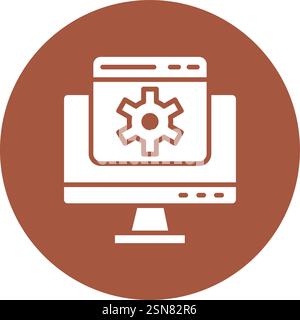 Web setting Vector Icon Design Illustration Stock Vector