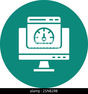 Speed test Vector Icon Design Illustration Stock Vector