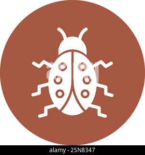 Lady bug Vector Icon Design Illustration Stock Vector