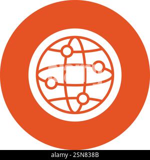 World Wide Vector Icon Design Illustration Stock Vector