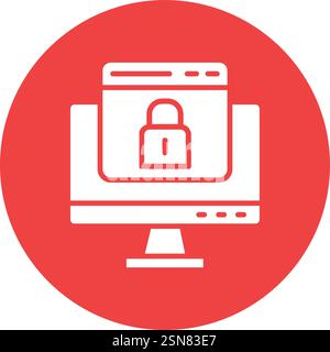 Web security Vector Icon Design Illustration Stock Vector