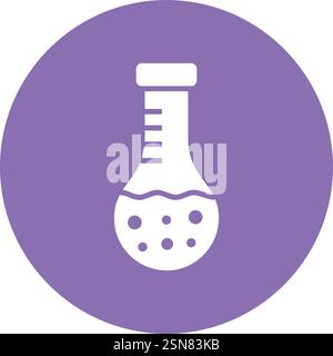 Round flask Vector Icon Design Illustration Stock Vector