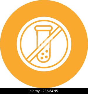 No chemical Vector Icon Design Illustration Stock Vector