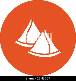 Samosa Vector Icon Design Illustration Stock Vector