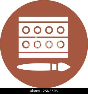 Makeup palette Vector Icon Design Illustration Stock Vector