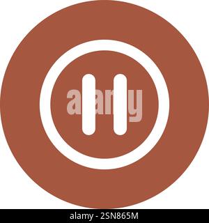 Pause button Vector Icon Design Illustration Stock Vector