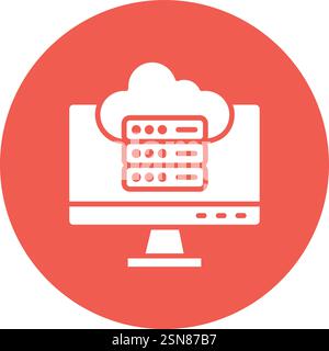 Cloud data Vector Icon Design Illustration Stock Vector