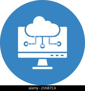 Cloud computing Vector Icon Design Illustration Stock Vector