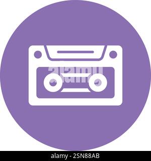 Casette Vector Icon Design Illustration Stock Vector