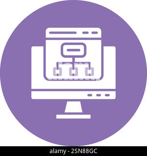 Sitemap Vector Icon Design Illustration Stock Vector