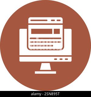 Search engine Vector Icon Design Illustration Stock Vector