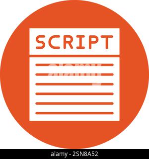 Script Vector Icon Design Illustration Stock Vector