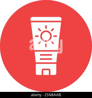 Sunscreen Vector Icon Design Illustration Stock Vector