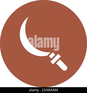 Sickle Vector Icon Design Illustration Stock Vector