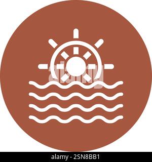 Water Mill Vector Icon Design Illustration Stock Vector
