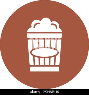 Popcorn Vector Icon Design Illustration Stock Vector