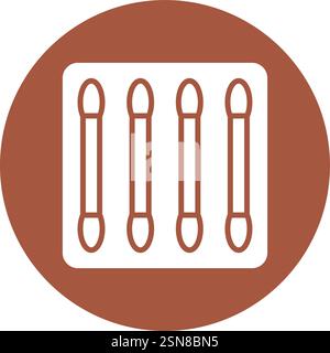 Cotton buds Vector Icon Design Illustration Stock Vector