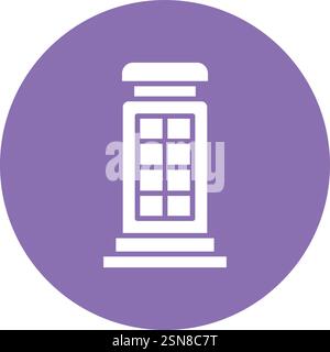 Phone booth Vector Icon Design Illustration Stock Vector
